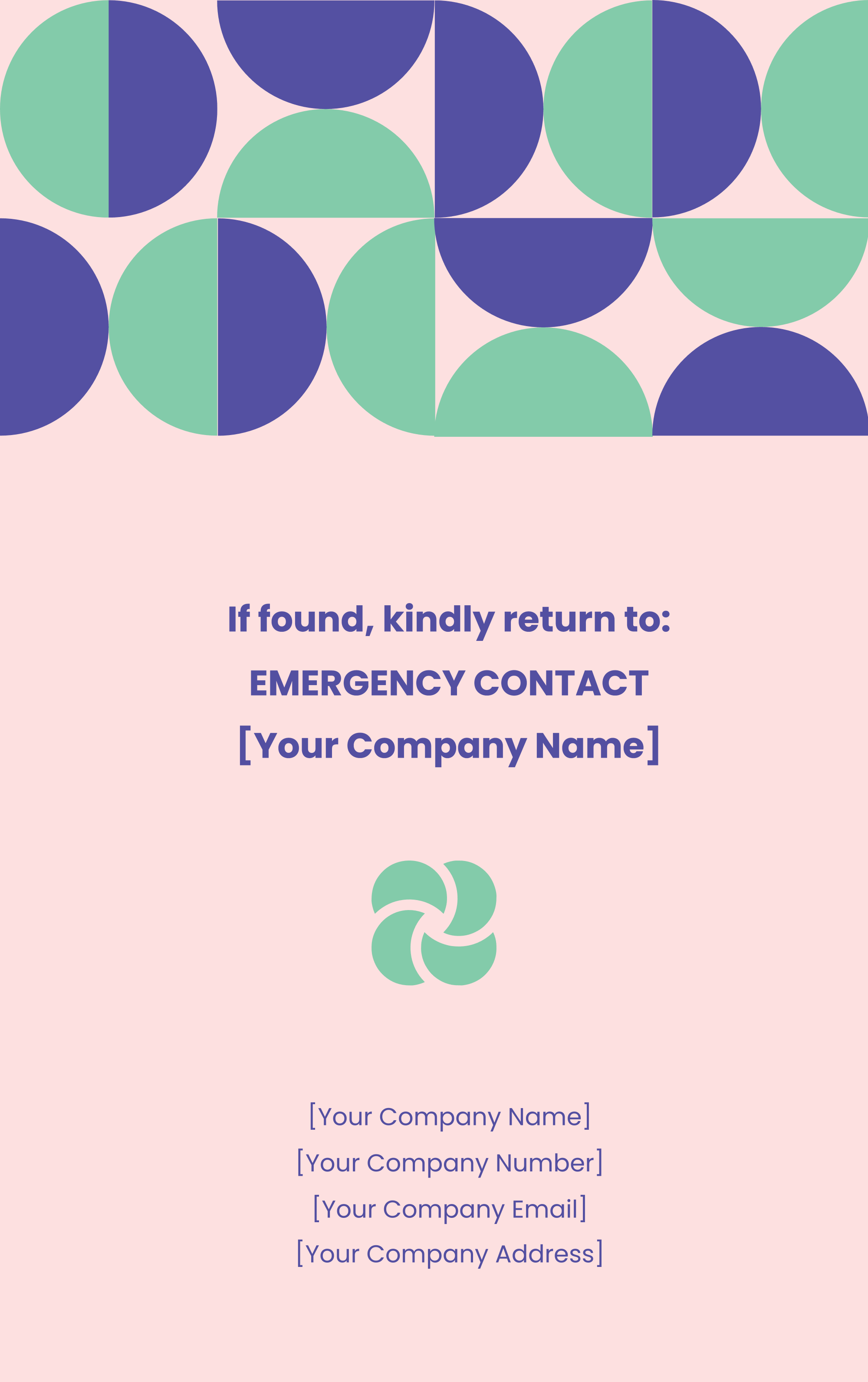 Free Geometric ID Card Template to Edit Online