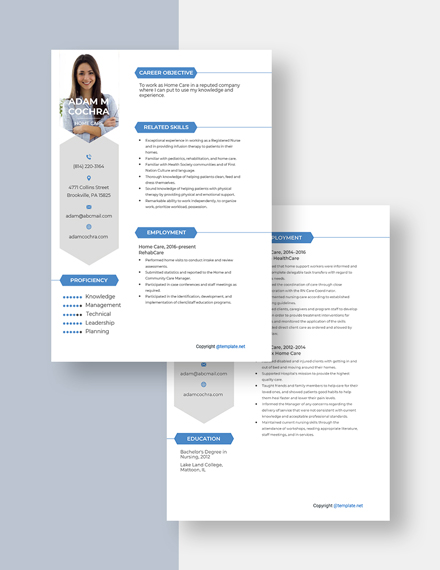 Free Home Care Resume Template - Word, Apple Pages | Template.net