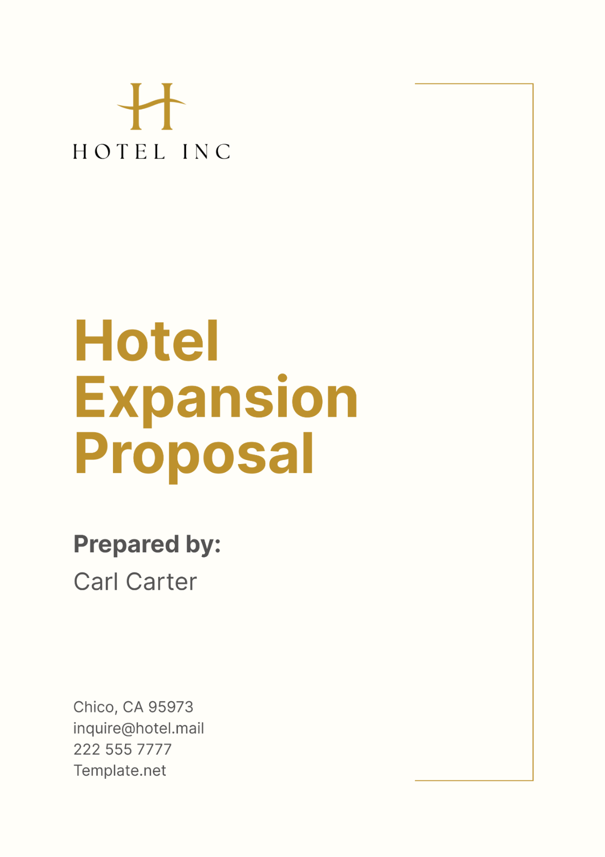 Free Hotel Expansion Proposal Template