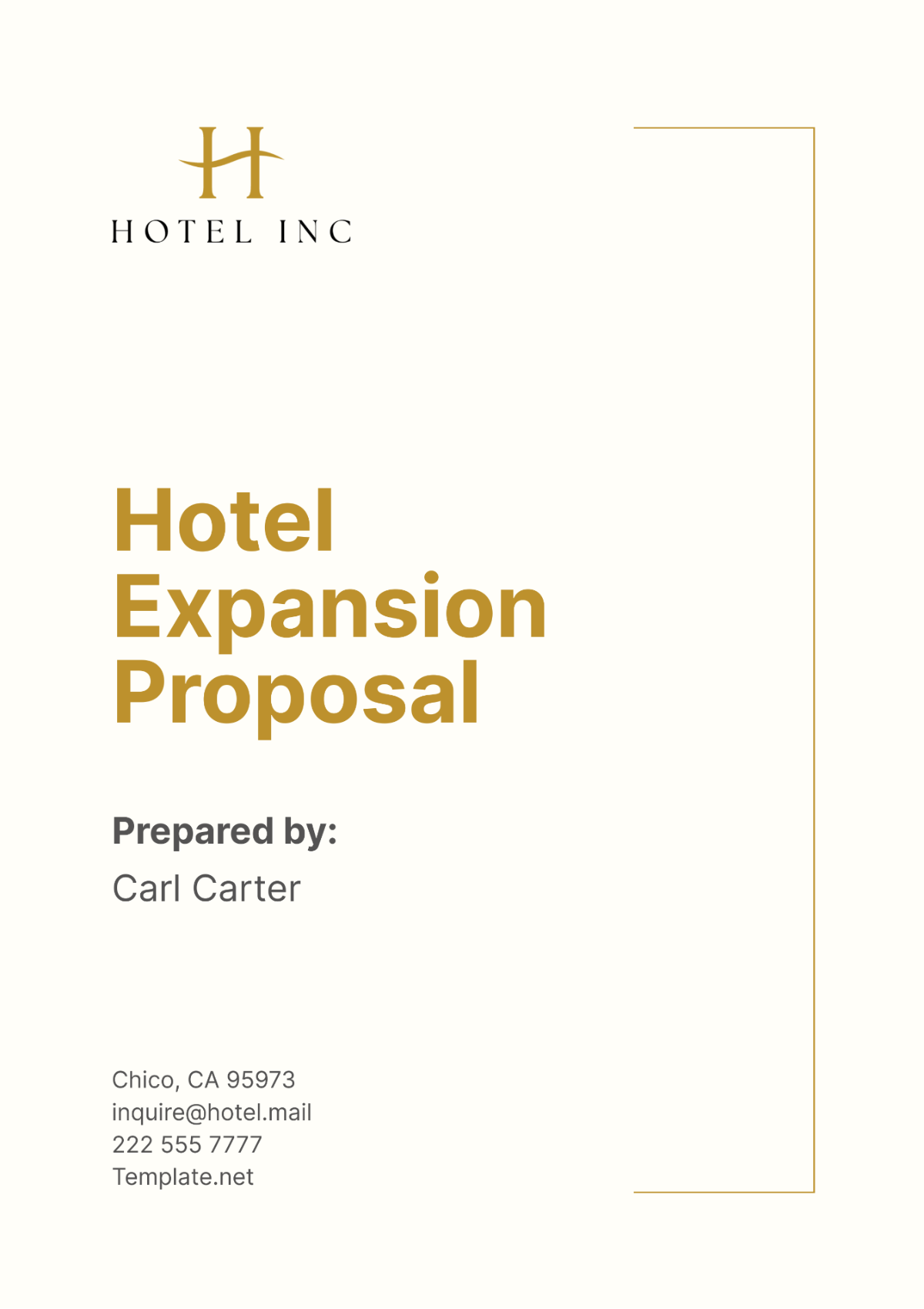 Hotel Expansion Proposal Template - Edit Online & Download