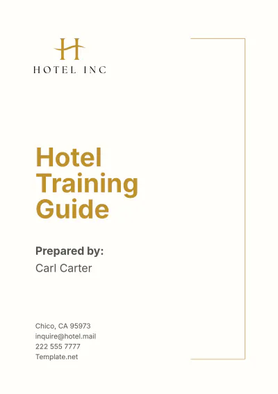Free Hotel Training Guide Template to Edit Online