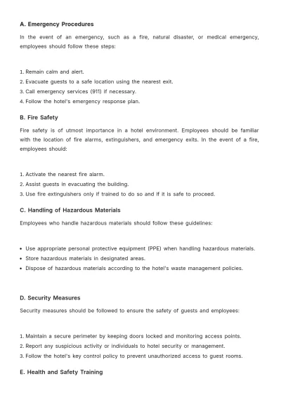 Free Hotel Training Guide Template to Edit Online