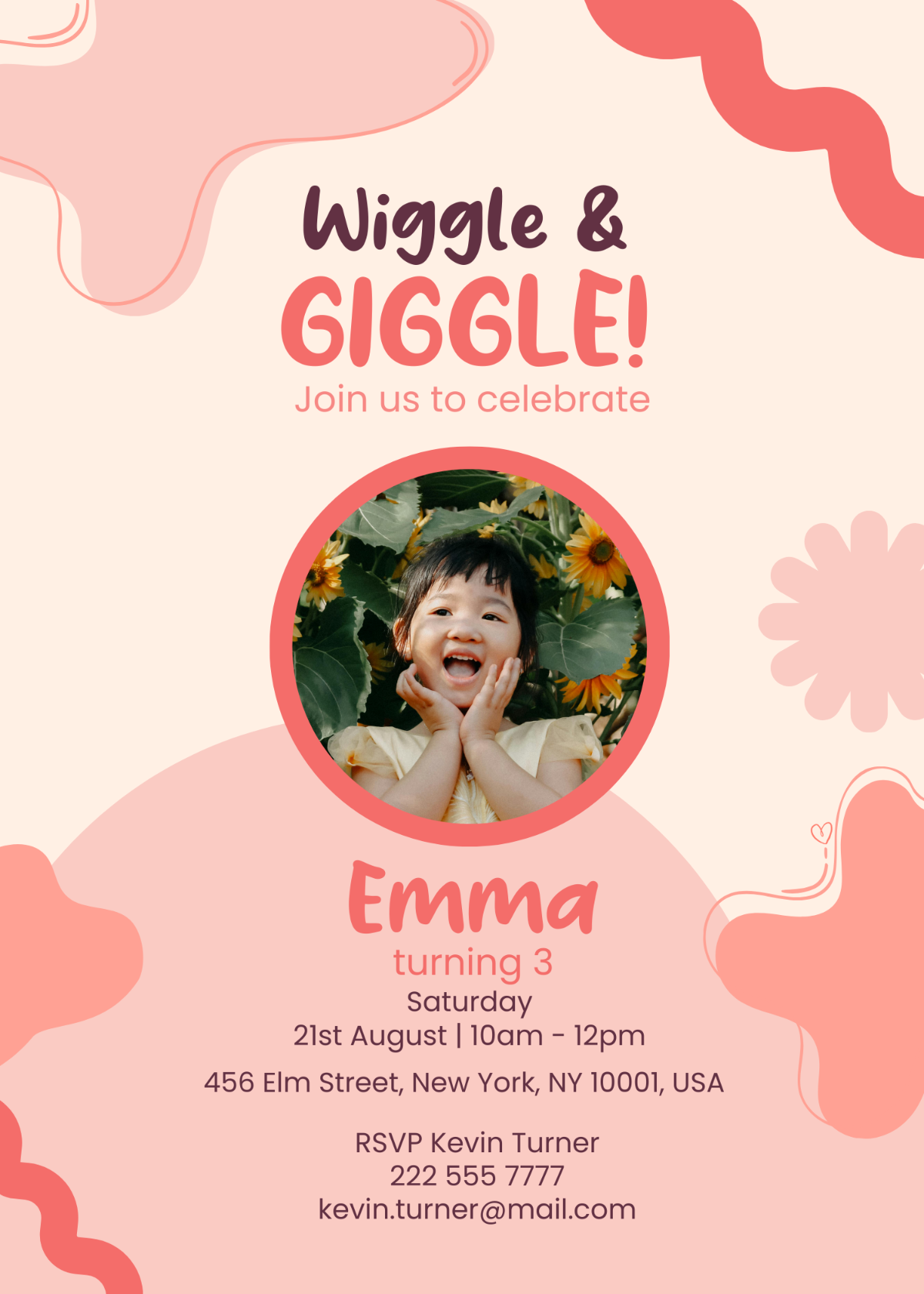 Wiggles Birthday Invitation Template - Edit Online & Download