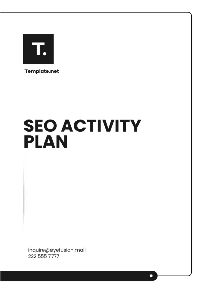 Free SEO Activity Plan Template to Edit Online