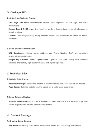 Free SEO Activity Plan Template to Edit Online