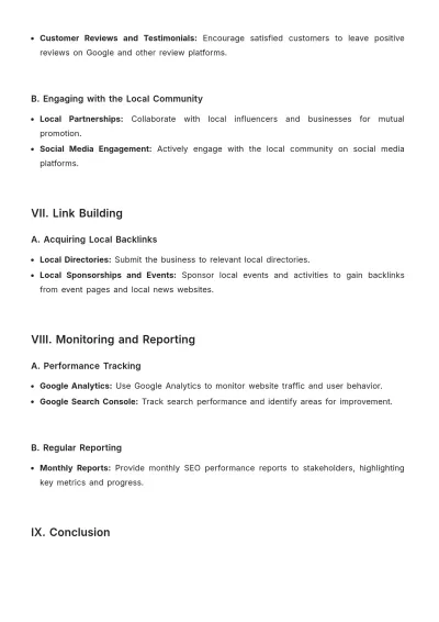 Free SEO Activity Plan Template to Edit Online