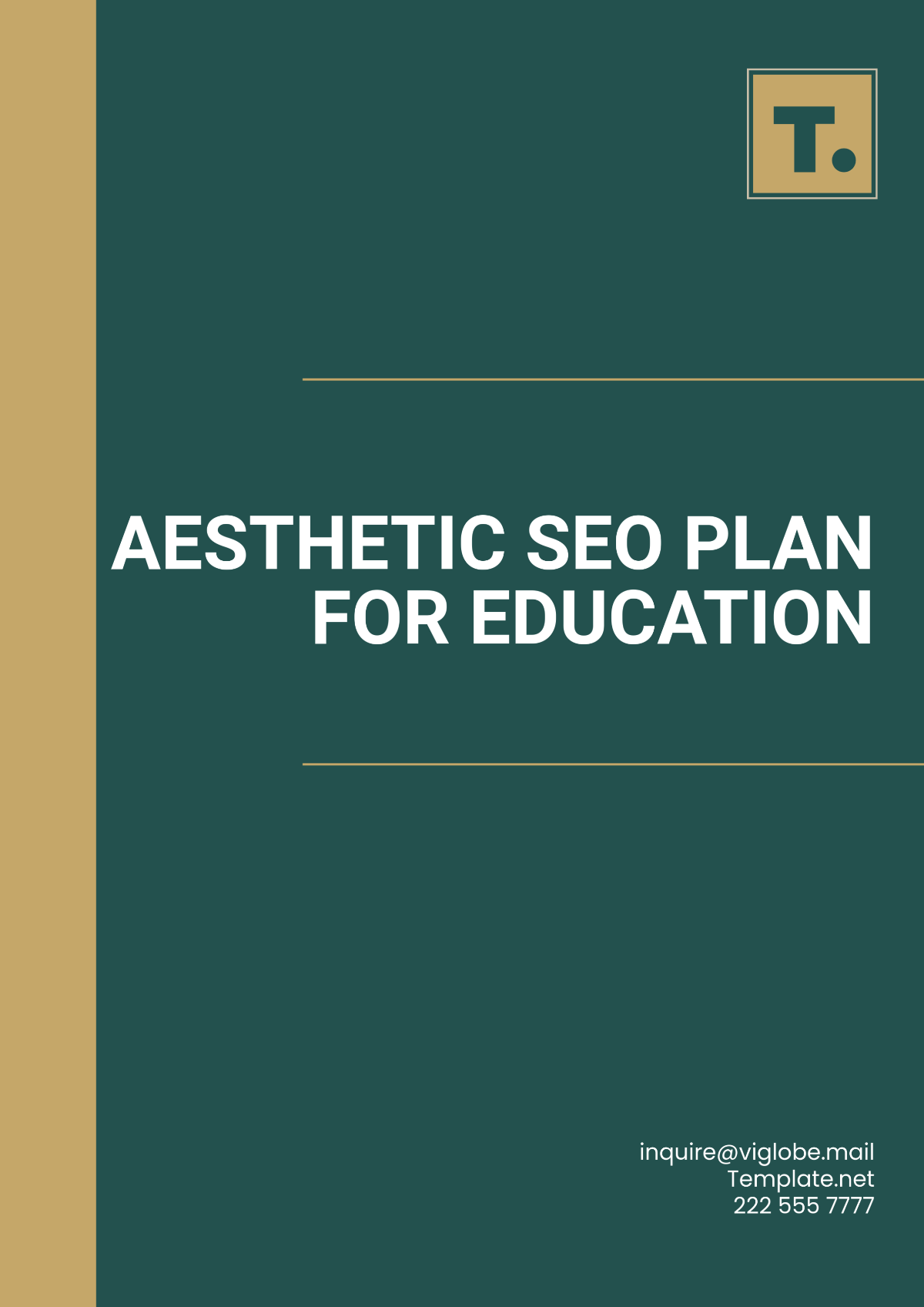 Aesthetic SEO Plan For Education Template - Edit Online & Download