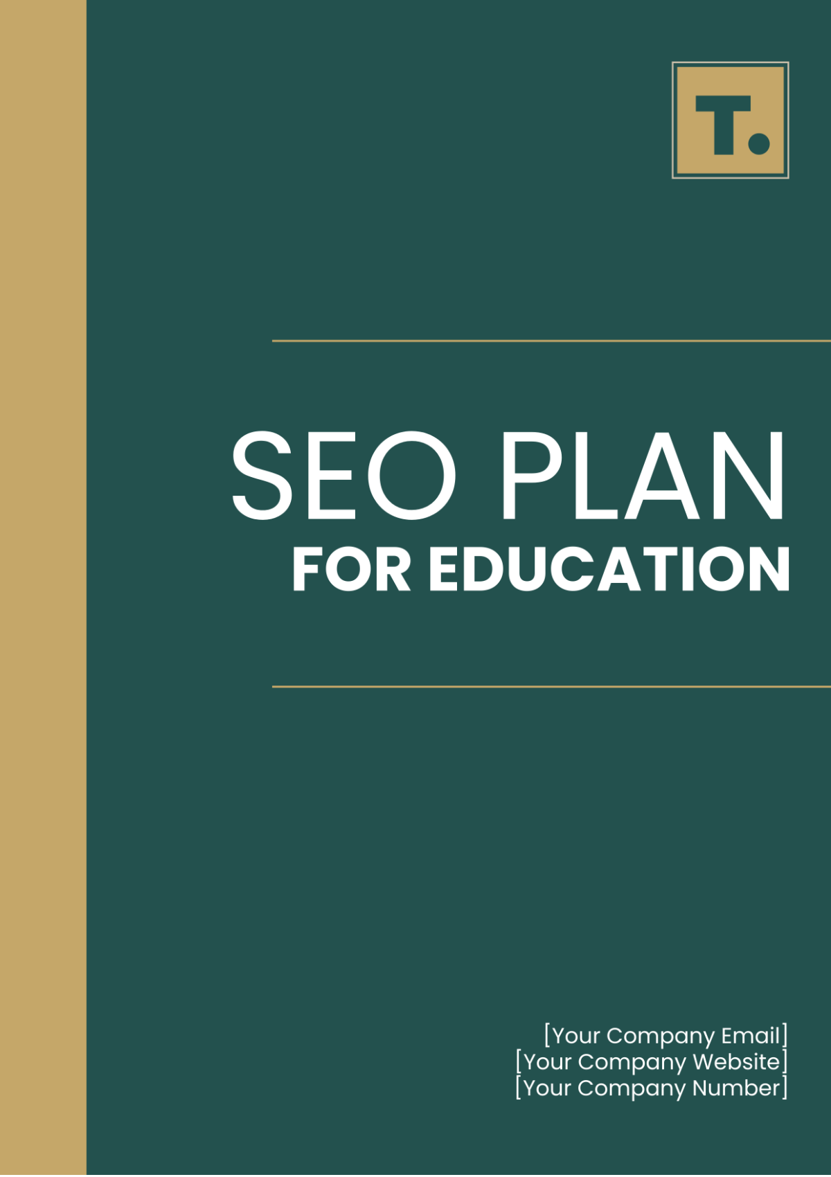 Free SEO Plan For Education Template