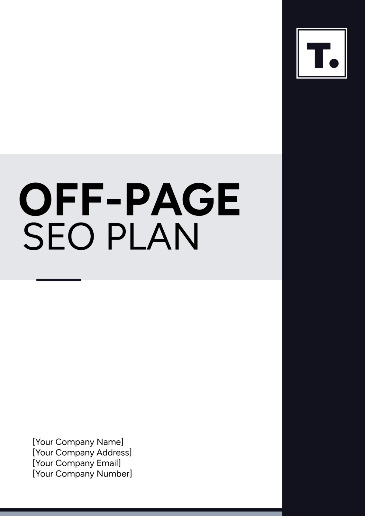 Free Off Page SEO Plan Template