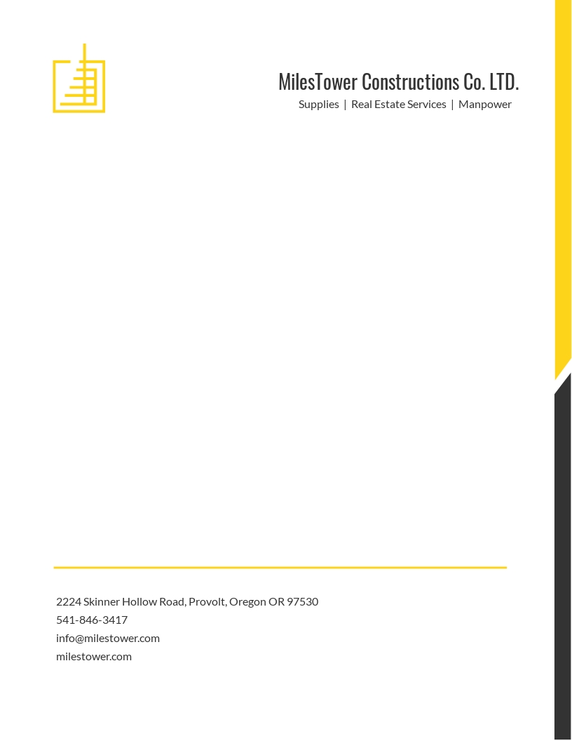 Construction Letterhead Templates in Microsoft Word (DOC) | Template.net