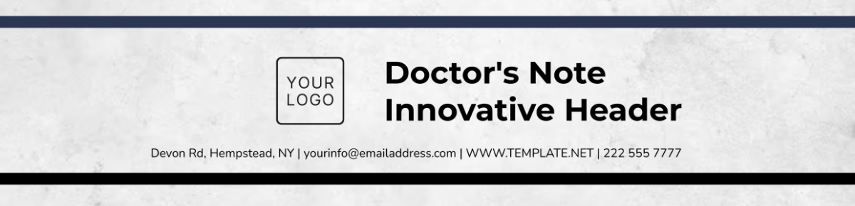 Doctor's Note Innovative Header Template - Edit Online & Download