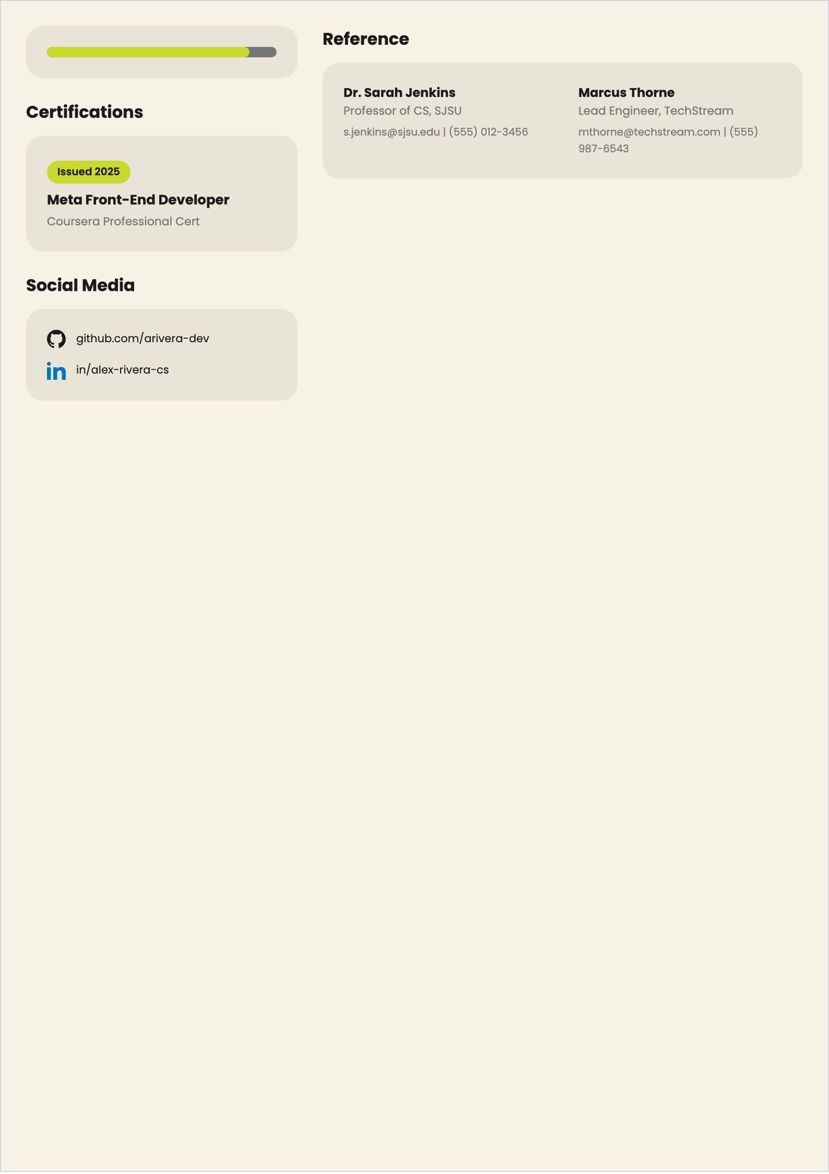 Free UI Developer Fresher ATS Resume Template, AI Resume Builder