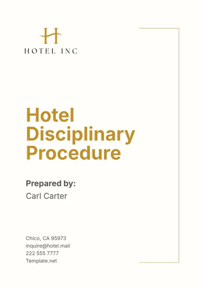 Free Hotel Disciplinary Procedure Template to Edit Online