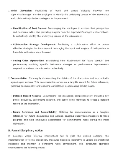 Free Hotel Disciplinary Procedure Template to Edit Online
