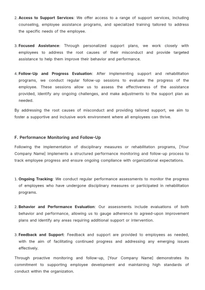Free Hotel Disciplinary Procedure Template to Edit Online