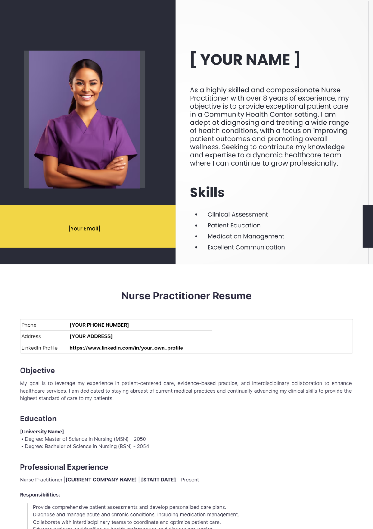 Nurse Practitioner Resume - Edit Online & Download