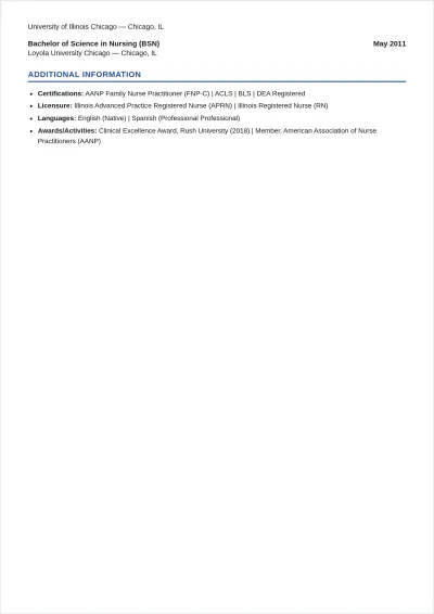 Free Nurse Practitioner ATS Resume Template, AI Resume Builder