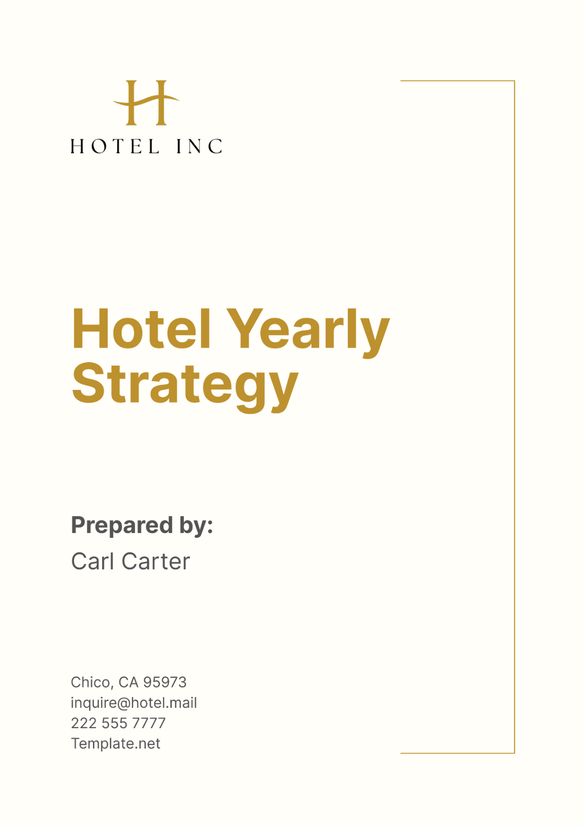 Hotel Yearly Strategy Template - Edit Online & Download