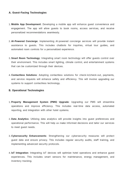 Free Hotel Yearly Strategy Template to Edit Online