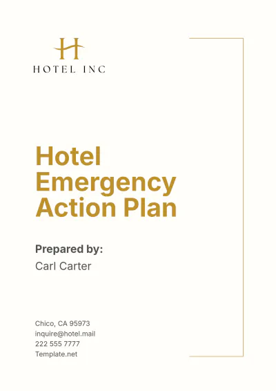 Free Hotel Emergency Action Plan Template to Edit Online
