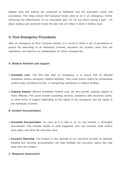Free Hotel Emergency Action Plan Template to Edit Online