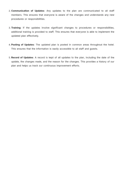 Free Hotel Emergency Action Plan Template to Edit Online