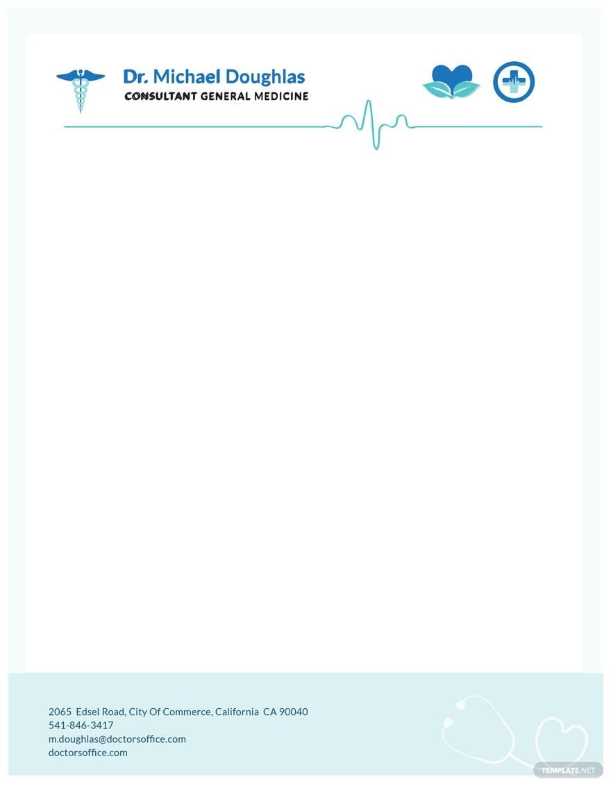 Doctor Letterhead Format Template in Word, Illustrator, PSD, Apple Pages, Publisher