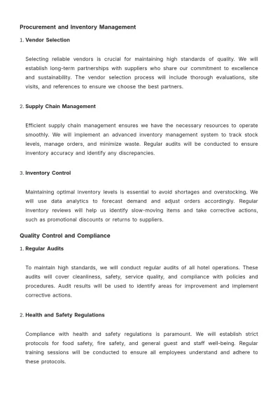 Free Hotel Project Strategy Template to Edit Online