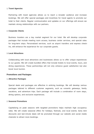 Free Hotel Project Strategy Template to Edit Online