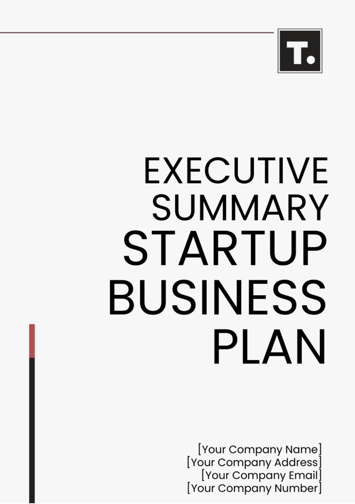 Free Executive Summary Startup Business Plan Template