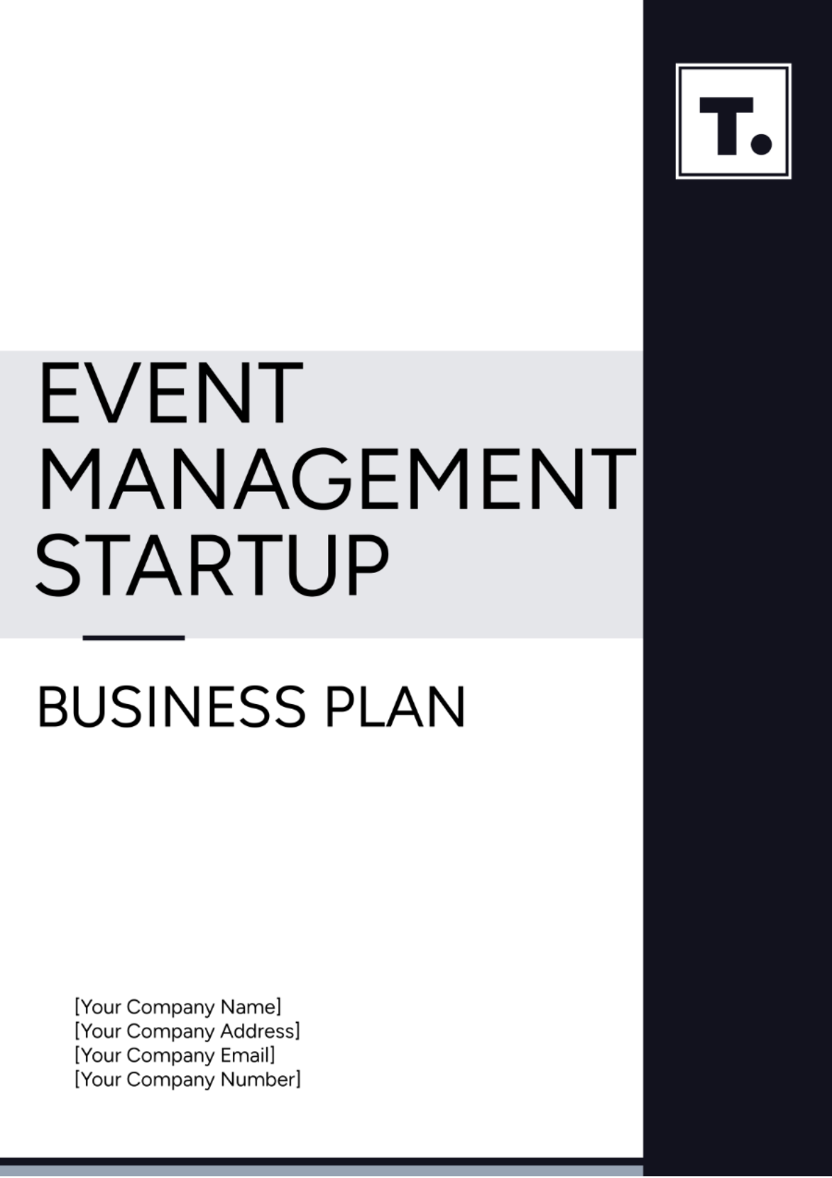 Event Management Startup Business Plan Template - Edit Online & Download