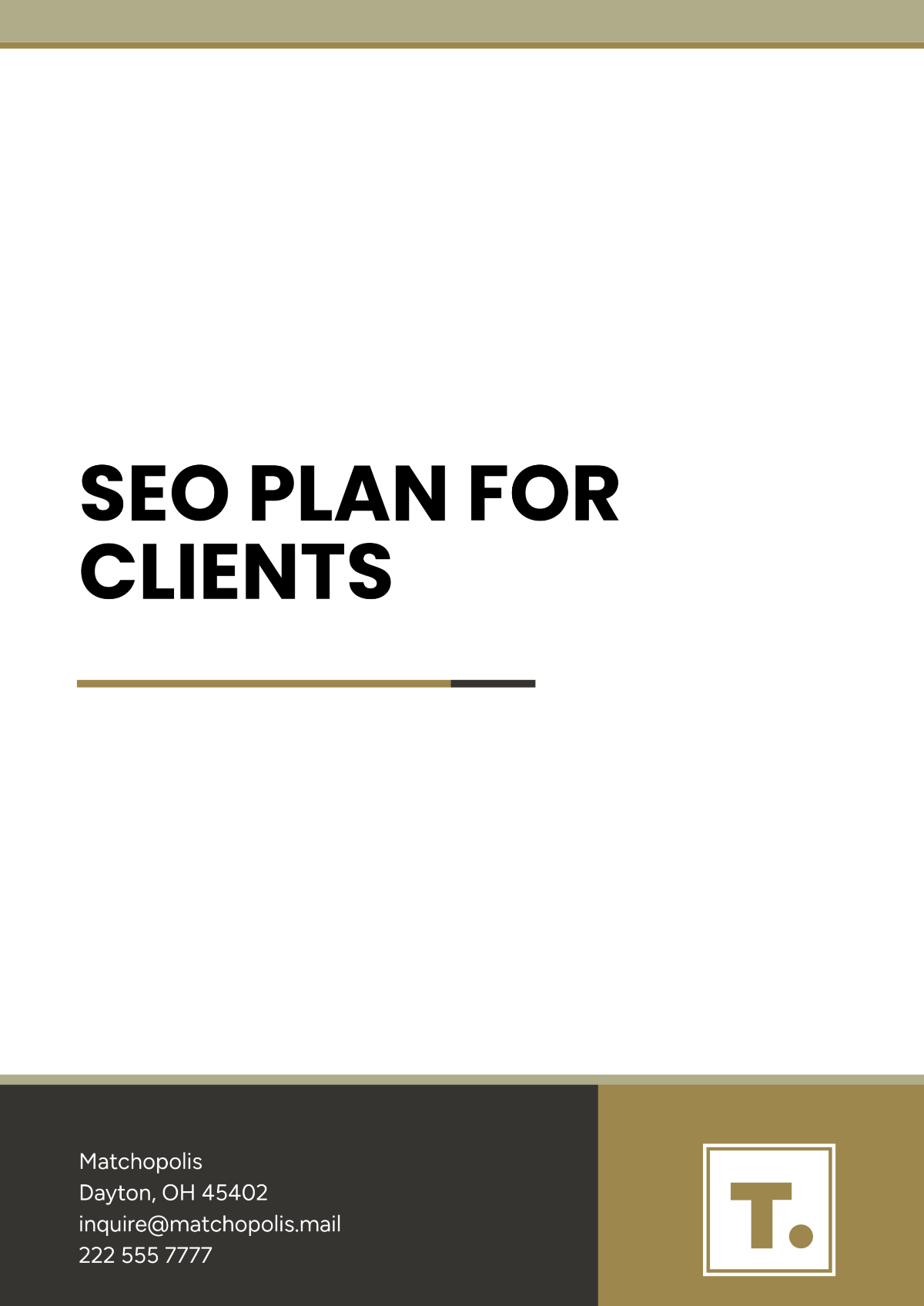 SEO Plan for Clients Template - Edit Online & Download