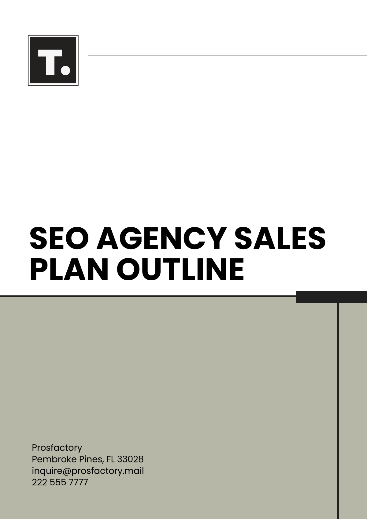 SEO Agency Sales Plan Outline Template - Edit Online & Download