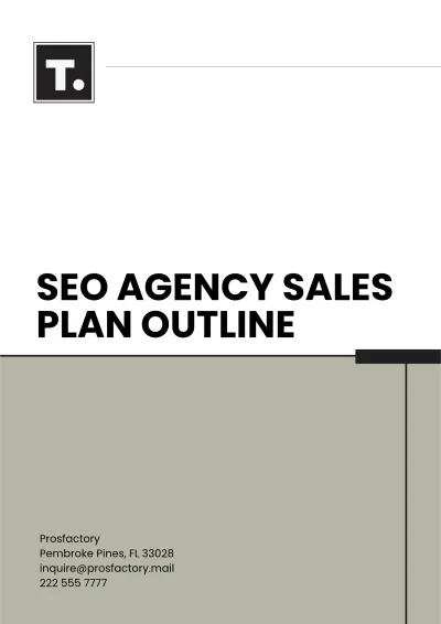 Free SEO Agency Sales Plan Outline Template to Edit Online