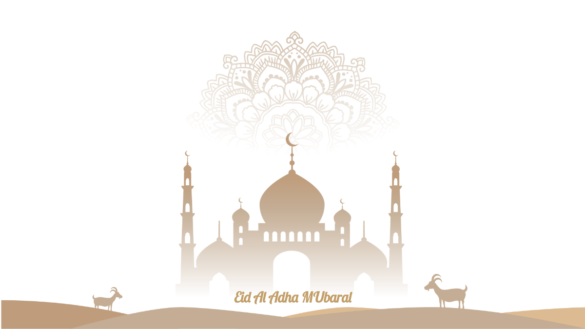 Free Eid Al Adha White Background Template