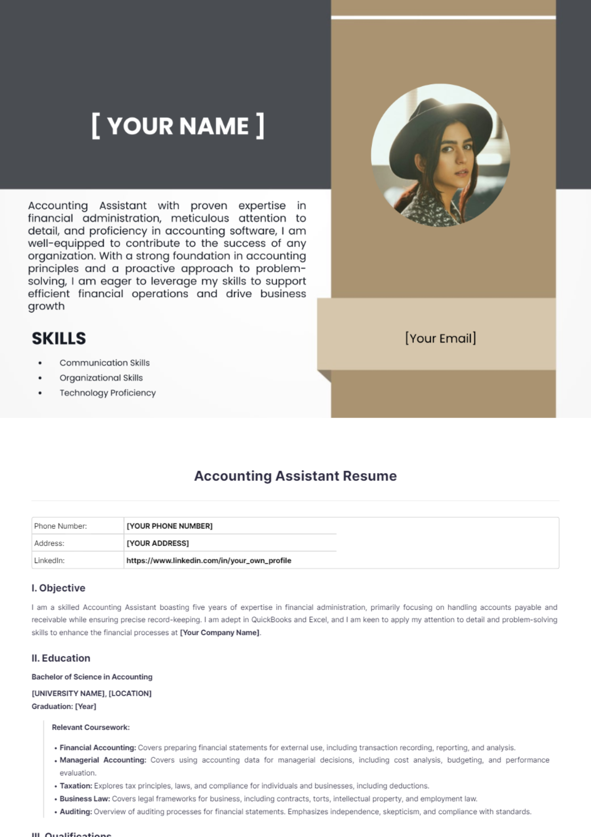 Accounting Assistant Resume - Edit Online & Download