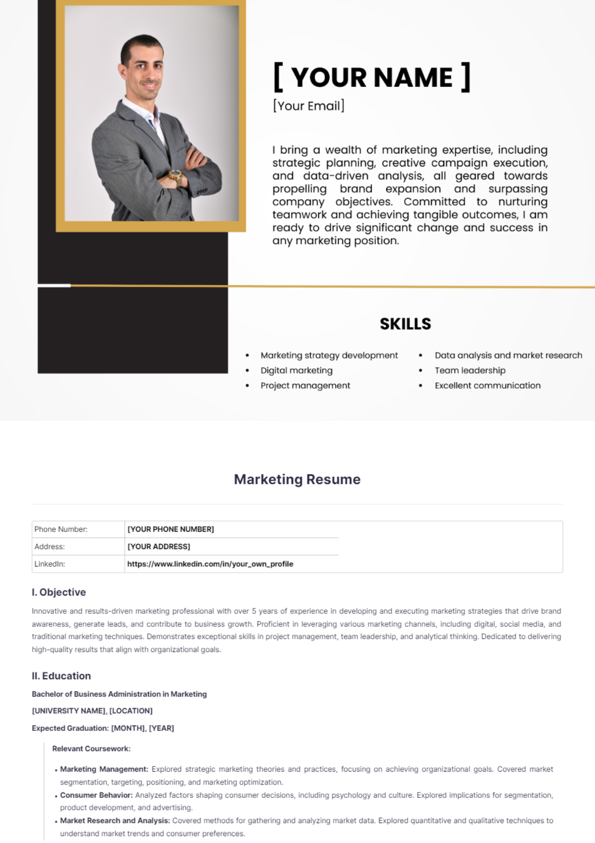 Marketing Resume - Edit Online & Download