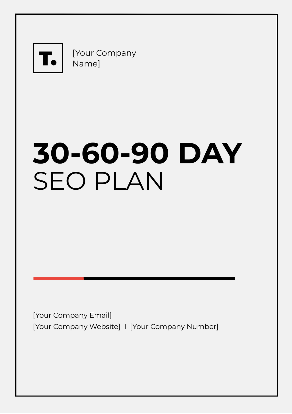 30 60 90 Day Seo Plan Template Edit Online And Download Example