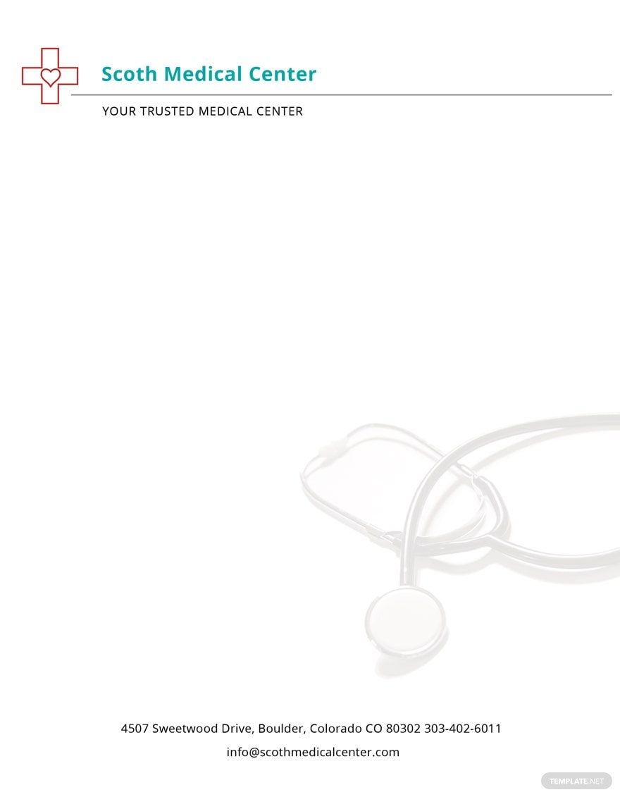 Sample Hospital Letterhead Template in PDF, Illustrator, PSD