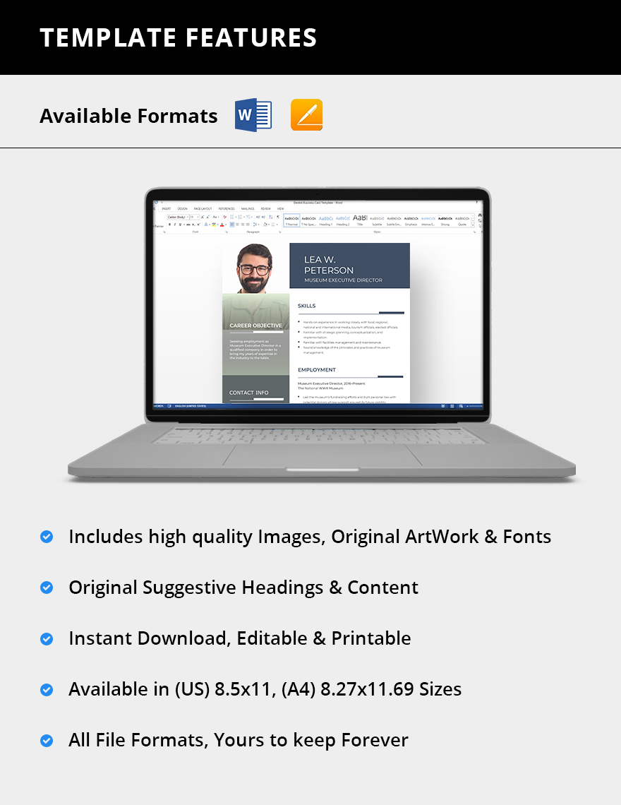 Museum Executive Director Resume In Word Pages Download Template