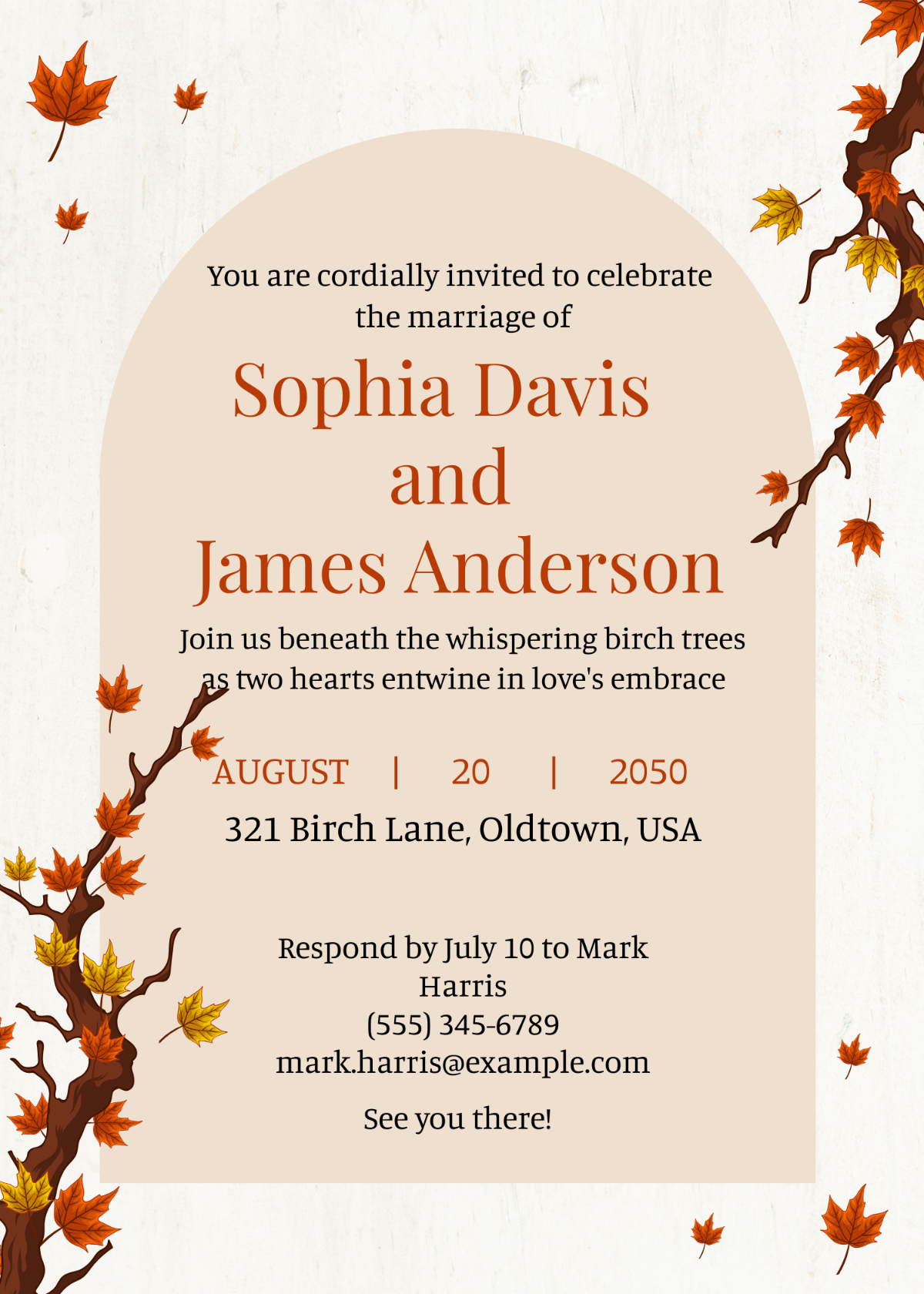 Birch Trees Wedding Invitation