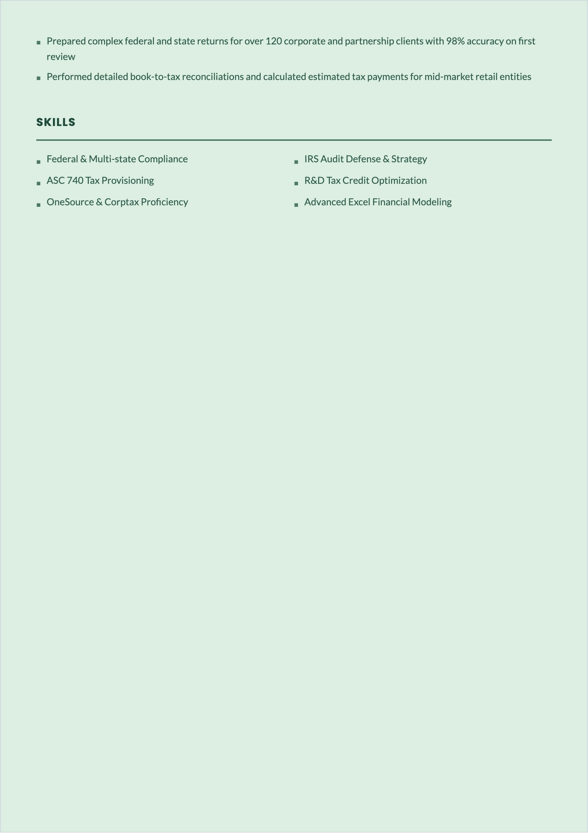 Free Tax Accountant ATS Resume Template, AI Resume Builder