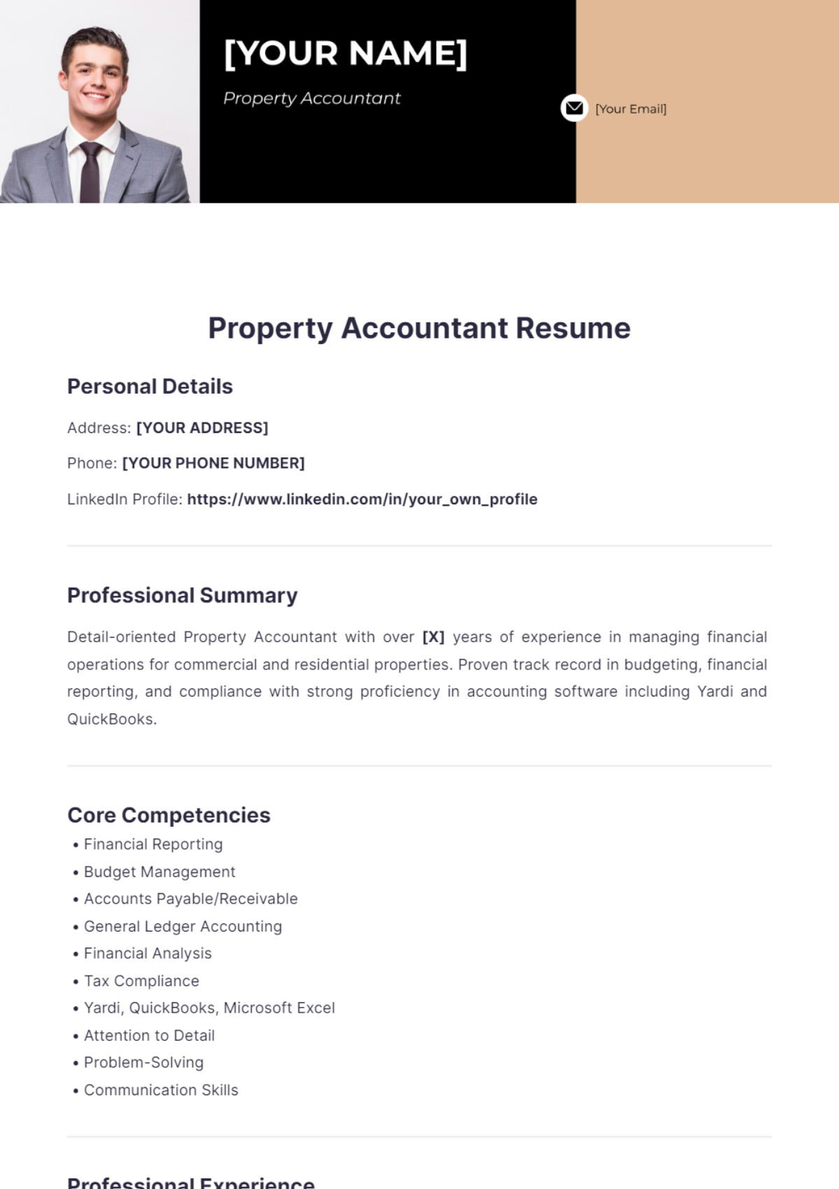 Property Accountant Resume - Edit Online & Download