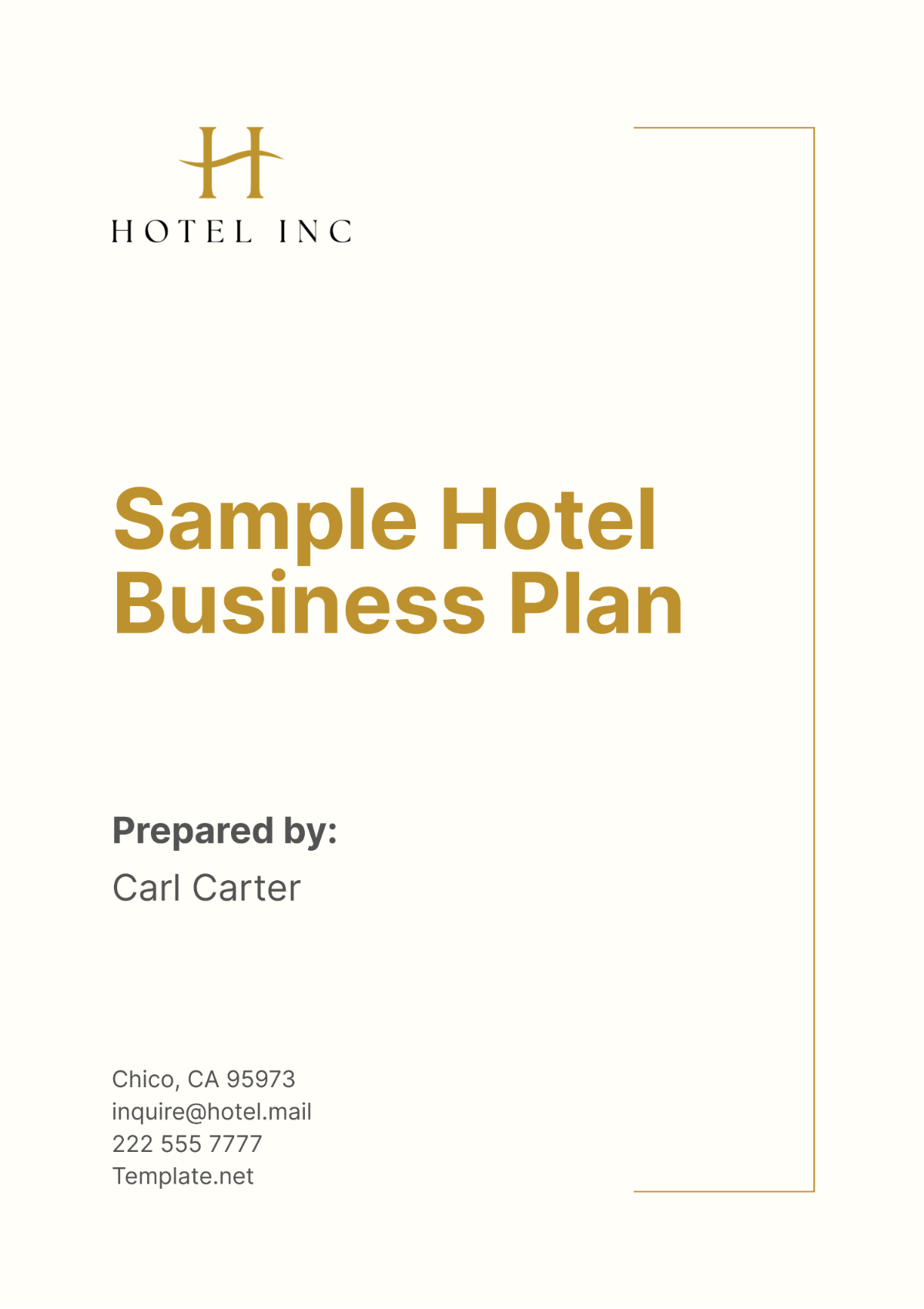 Free Sample Hotel Business Plan Template - Edit Online & Download ...