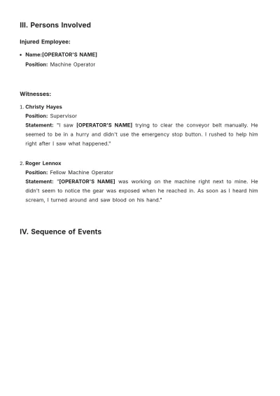 Free Employer Incident Investigation Report Template to Edit Online