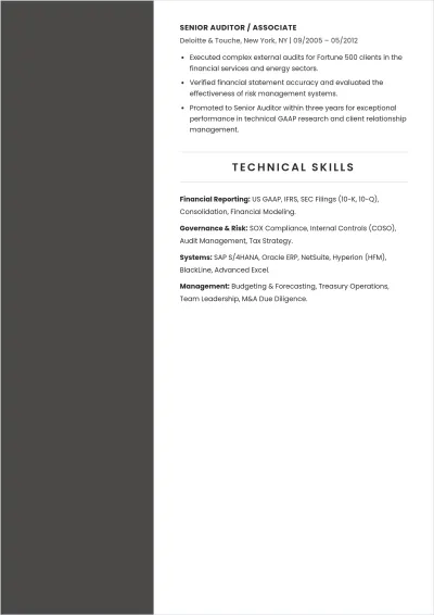 Free Director Of Accounting ATS Resume Template, AI Resume Builder
