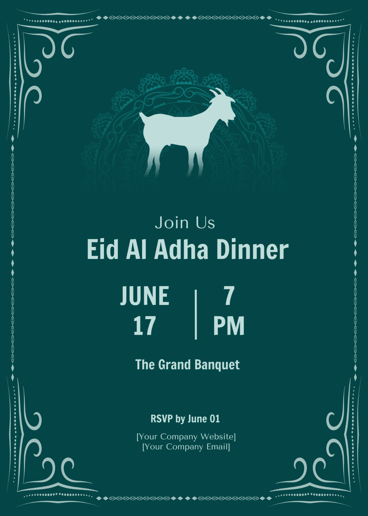 Eid Al Adha Dinner Invitation