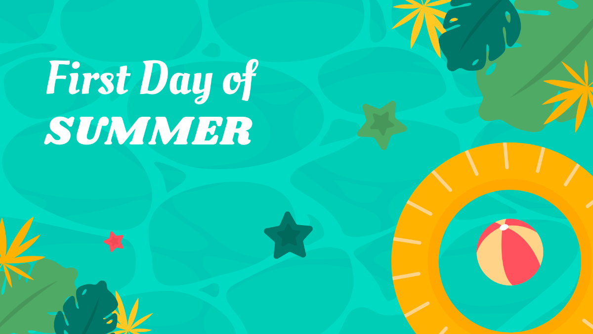 Free First Day of Summer Celebration Background Template
