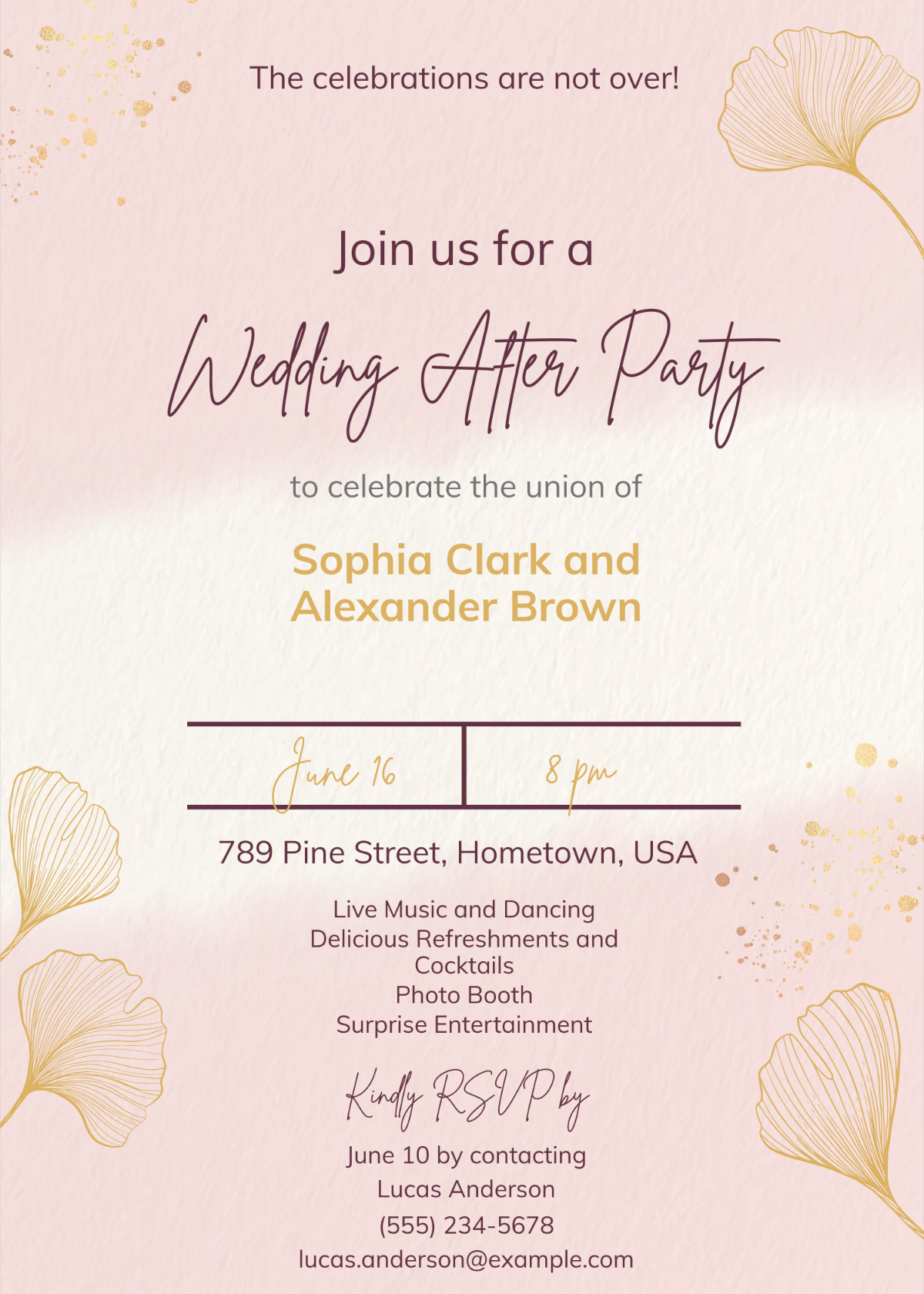 Wedding After Party Invitation