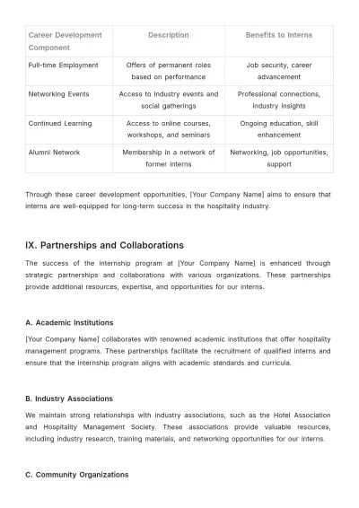 Free Hotel Internship Proposal Template to Edit Online